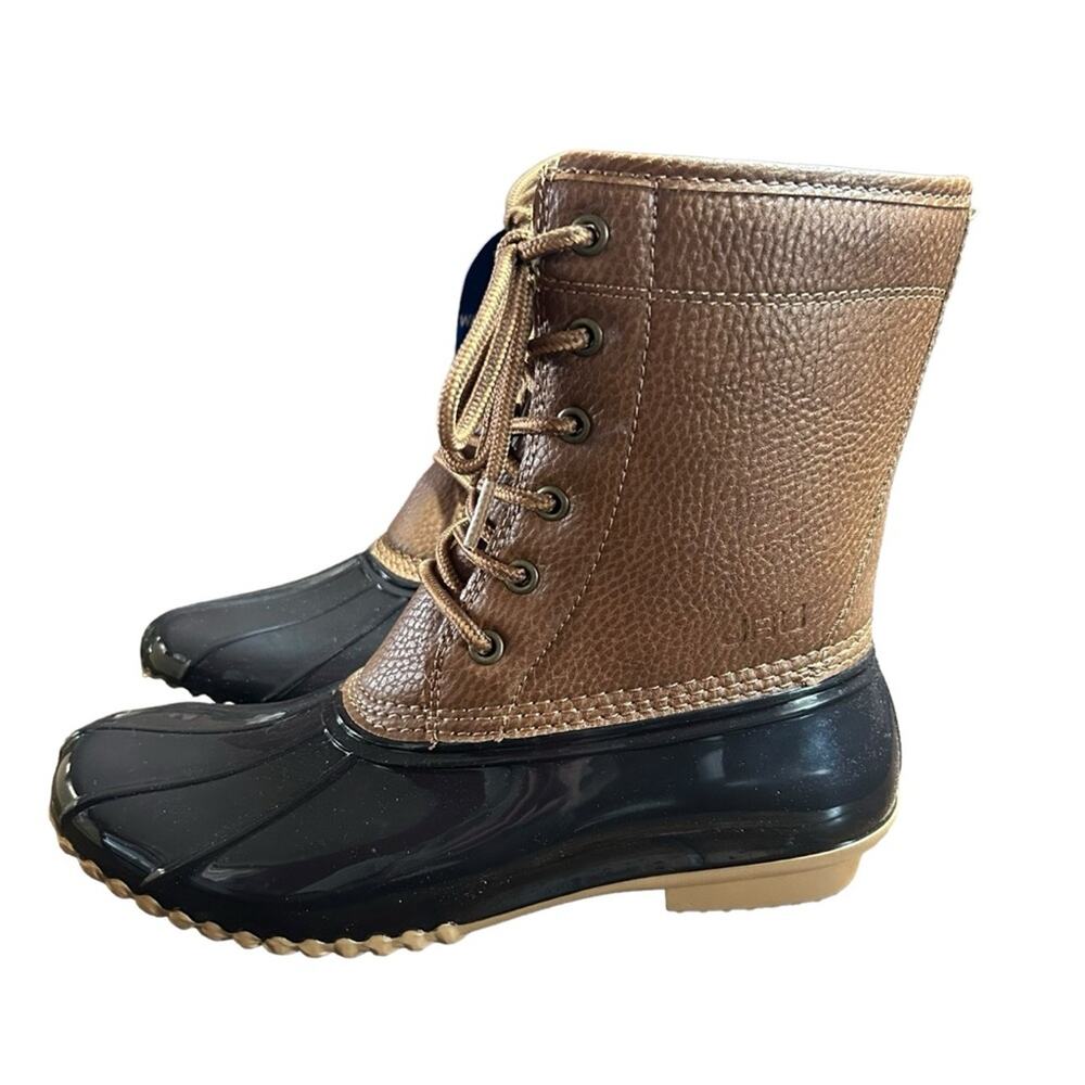 JBU Maplewood Lace Up Water Resistant Faux Fur Lined Duck Boots NEW Size 7.5